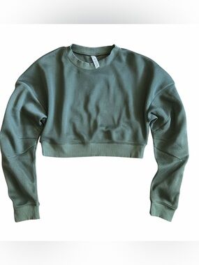 ALO Yoga Row Long Sleeve Top Sage Green Mesh Size S